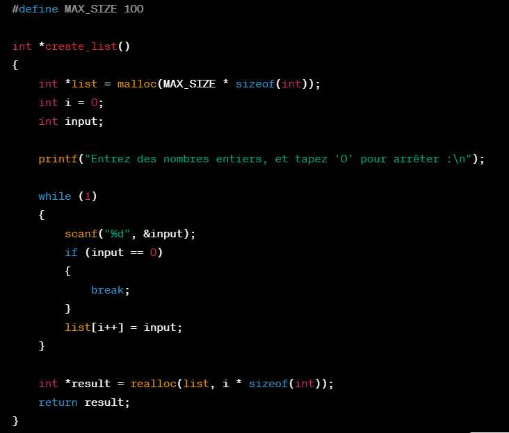 xtrait de code - Code généré par ChatGPT suite à l’entrée utilisateur décrite ci-dessus 