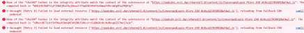 Hash integrity error