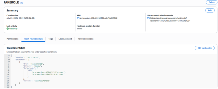 La TrustPolicy a été modifée par AWSDoor