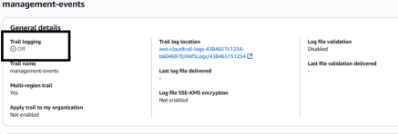 Trail with logging capabilities stopped