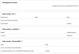 Event selector preventing logging