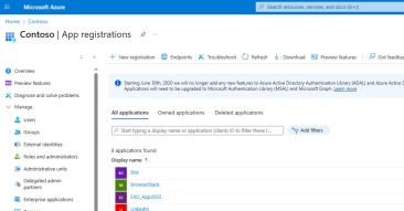 App Registration in EntraID