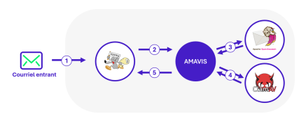 Processus d'analyse des mails entrants Zimbra